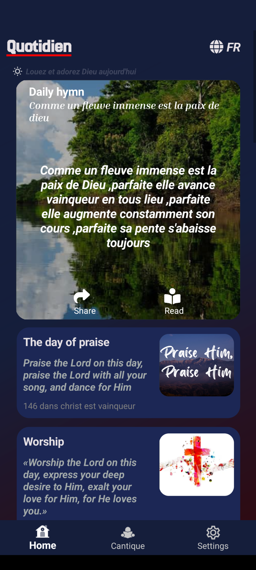 Aperçu de l'application CMCI